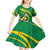 Personalized Australia Rugby Champion Kid Short Sleeve Dress Wallabies Mascot with Sporty Style - Wonder Print Shop