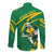 Personalized Australia Rugby Champion Long Sleeve Button Shirt Wallabies Mascot with Sporty Style - Wonder Print Shop