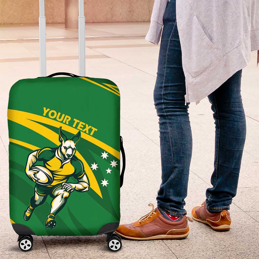 Personalized Australia Rugby Champion Luggage Cover Wallabies Mascot with Sporty Style - Wonder Print Shop