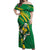 Personalized Australia Rugby Champion Off Shoulder Maxi Dress Wallabies Mascot with Sporty Style - Wonder Print Shop