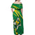 Personalized Australia Rugby Champion Off Shoulder Maxi Dress Wallabies Mascot with Sporty Style - Wonder Print Shop