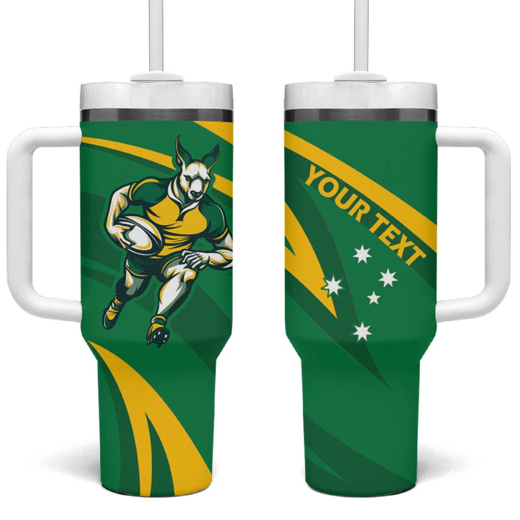 Personalized Australia Rugby Champion Tumbler With Handle Wallabies Mascot with Sporty Style