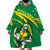 Personalized Australia Rugby Champion Wearable Blanket Hoodie Wallabies Mascot with Sporty Style