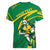 Personalized Australia Rugby Champion Women V-Neck T-Shirt Wallabies Mascot with Sporty Style