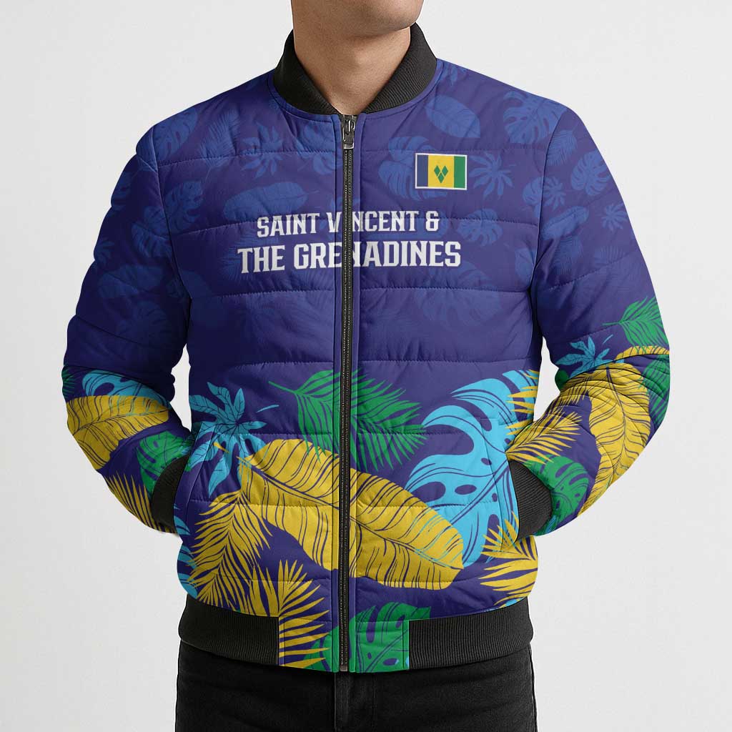 Saint Vincent Land So Beautiful Bomber Puffer Jacket Tropical Vibes - Wonder Print Shop