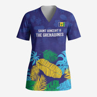 Custom Saint Vincent Land So Beautiful Scrub Top Tropical Vibes - Wonder Print Shop