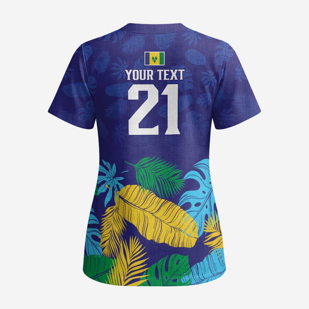 Custom Saint Vincent Land So Beautiful Scrub Top Tropical Vibes - Wonder Print Shop
