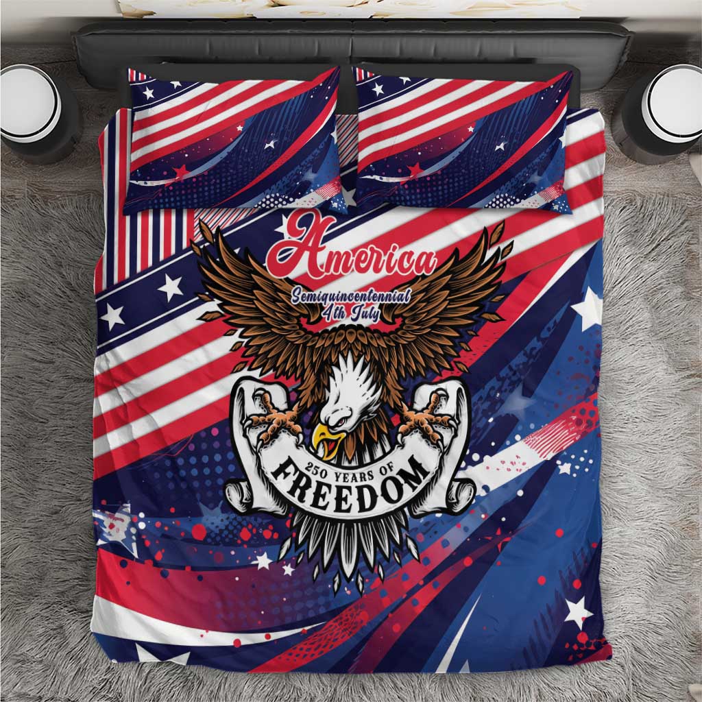 250 Years Of Service Bedding Set Semiquincentennial USA Patriotic 4th Of July - Wonder Print Shop