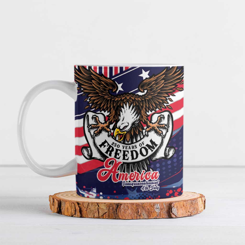 250 Years Of Service Ceramic Mug Semiquincentennial USA Patriotic 4th Of July - Wonder Print Shop