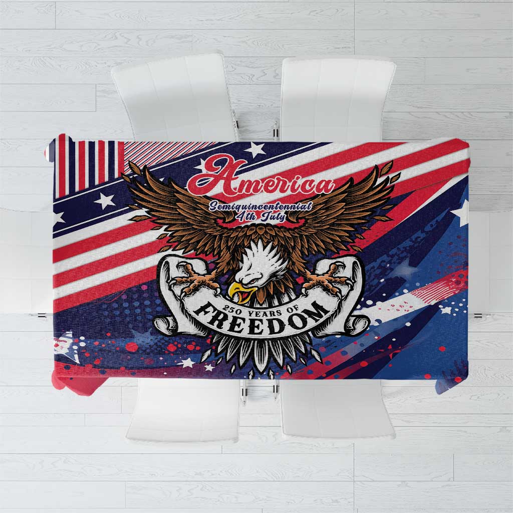 250 Years Of Service Tablecloth Semiquincentennial USA Patriotic 4th Of July - Wonder Print Shop