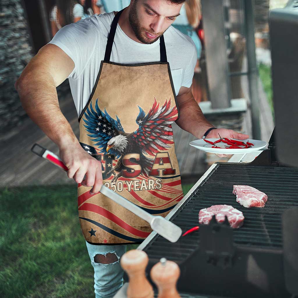 America 250th Anniversary Apron Eagle Us Flag July 4Th - Wonder Print Shop