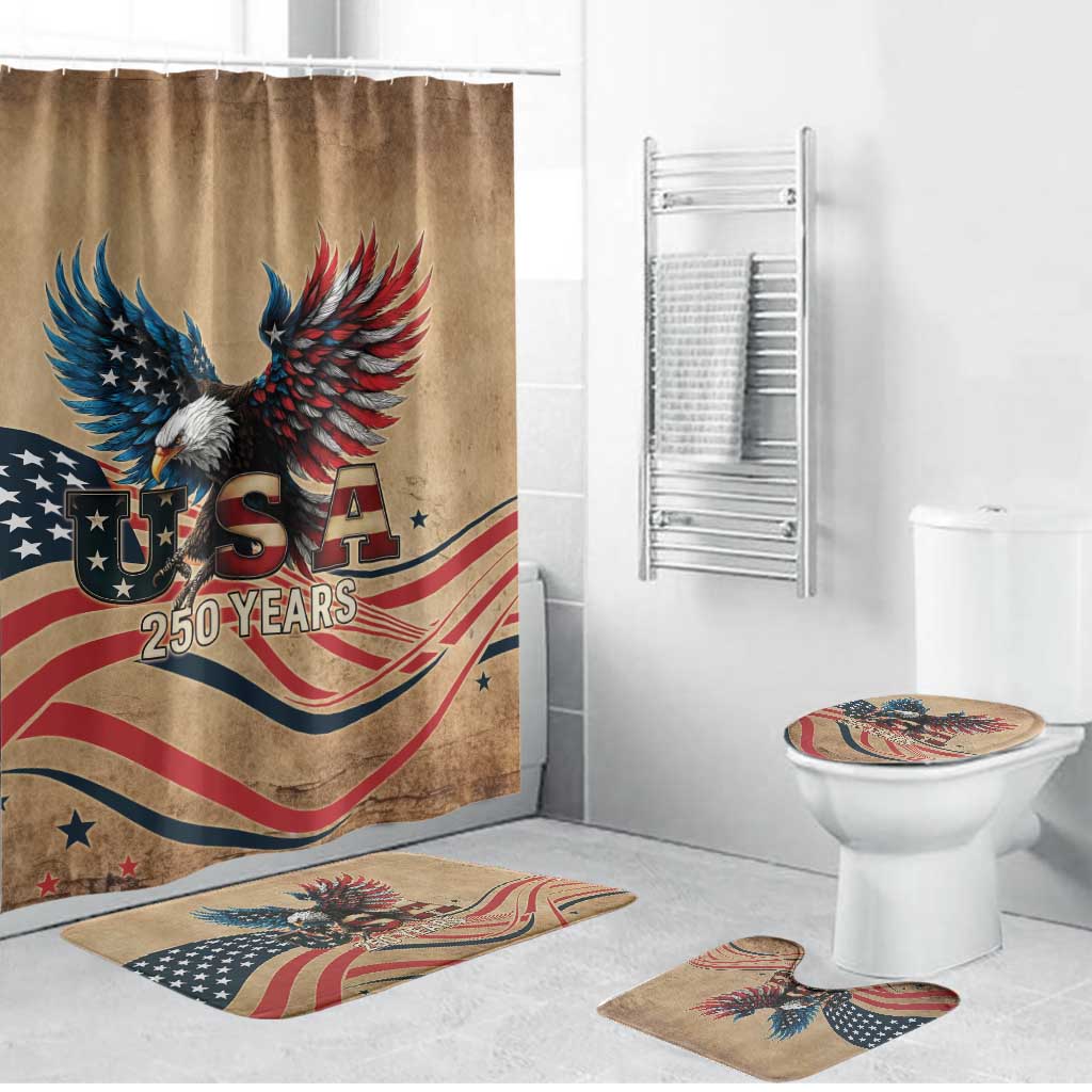 America 250th Anniversary Bathroom Set Eagle Us Flag July 4Th - Wonder Print Shop