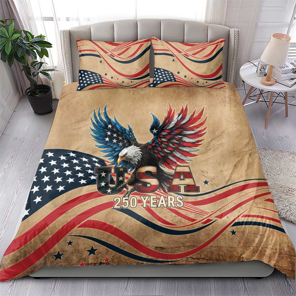 America 250th Anniversary Bedding Set Eagle Us Flag July 4Th - Wonder Print Shop