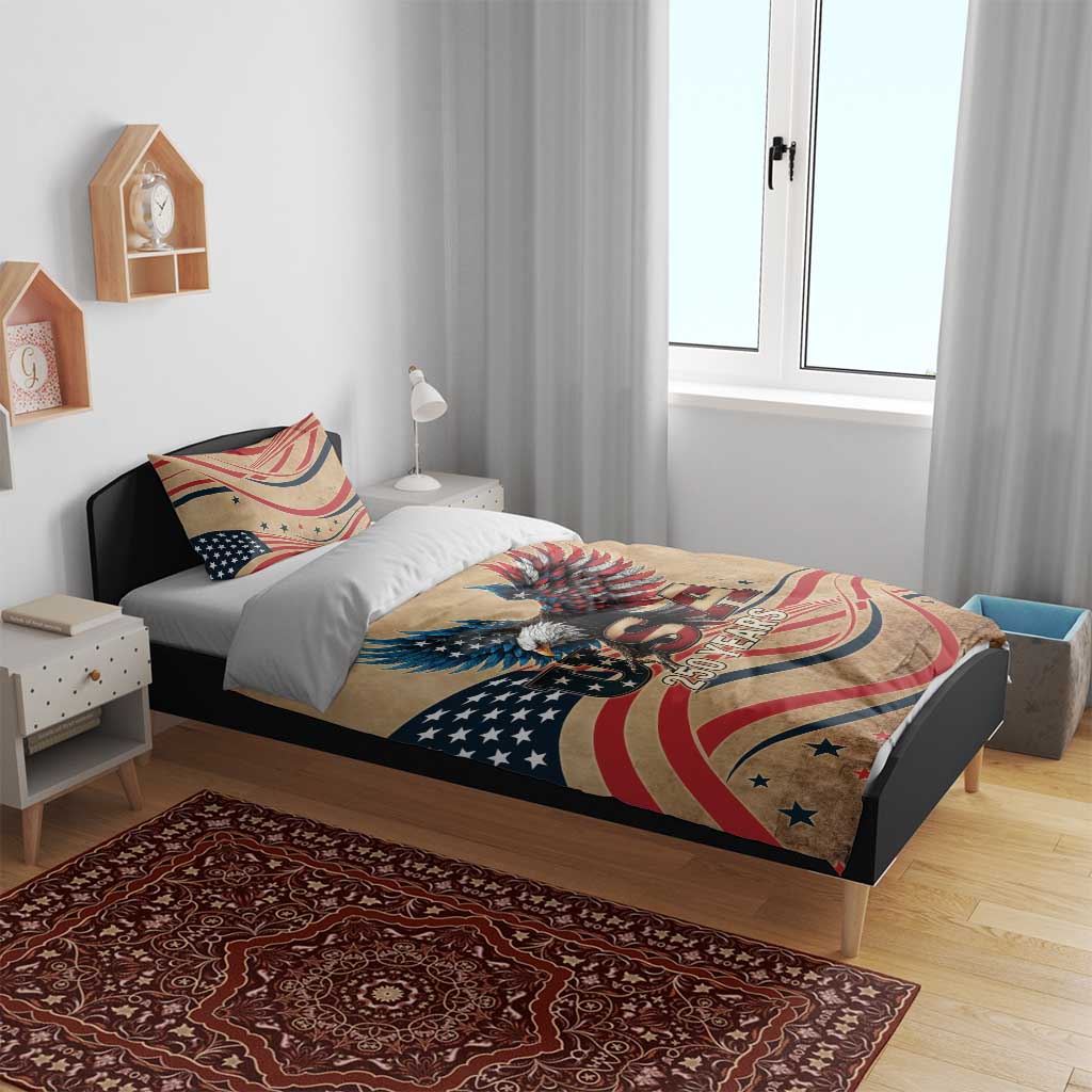 America 250th Anniversary Bedding Set Eagle Us Flag July 4Th - Wonder Print Shop