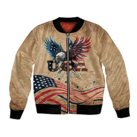 America 250th Anniversary Bomber Jacket Eagle Us Flag July 4Th - Wonder Print Shop