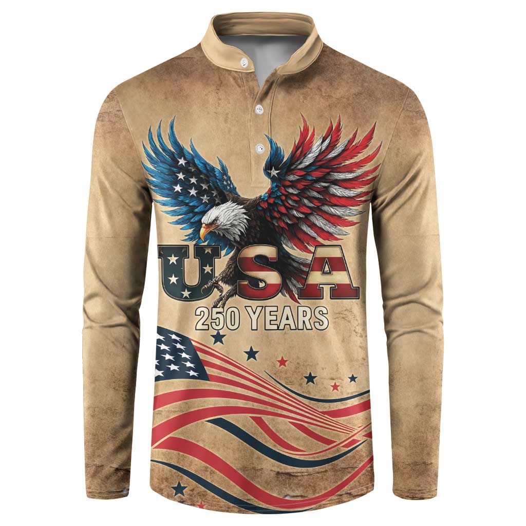 America 250th Anniversary Button Sweatshirt Eagle Us Flag July 4Th - Wonder Print Shop