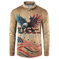 America 250th Anniversary Button Sweatshirt Eagle Us Flag July 4Th - Wonder Print Shop