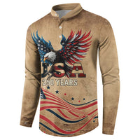 America 250th Anniversary Button Sweatshirt Eagle Us Flag July 4Th - Wonder Print Shop