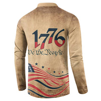America 250th Anniversary Button Sweatshirt Eagle Us Flag July 4Th - Wonder Print Shop