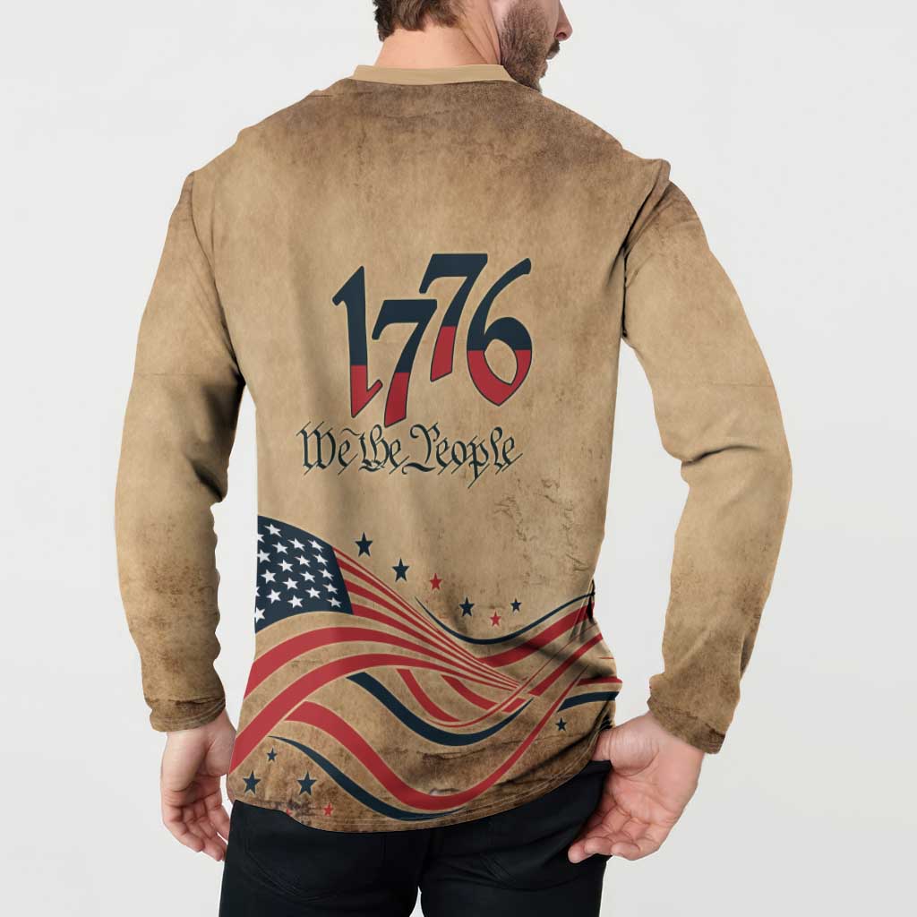 America 250th Anniversary Button Sweatshirt Eagle Us Flag July 4Th - Wonder Print Shop
