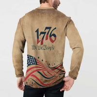 America 250th Anniversary Button Sweatshirt Eagle Us Flag July 4Th - Wonder Print Shop