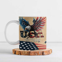 America 250th Anniversary Ceramic Mug Eagle Us Flag July 4Th - Wonder Print Shop
