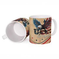 America 250th Anniversary Ceramic Mug Eagle Us Flag July 4Th - Wonder Print Shop