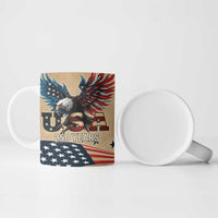 America 250th Anniversary Ceramic Mug Eagle Us Flag July 4Th - Wonder Print Shop
