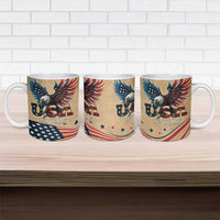 America 250th Anniversary Ceramic Mug Eagle Us Flag July 4Th - Wonder Print Shop