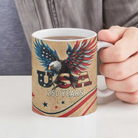 America 250th Anniversary Ceramic Mug Eagle Us Flag July 4Th - Wonder Print Shop