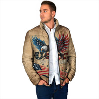America 250th Anniversary Padded Jacket Eagle Us Flag July 4Th - Wonder Print Shop