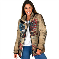 America 250th Anniversary Padded Jacket Eagle Us Flag July 4Th - Wonder Print Shop