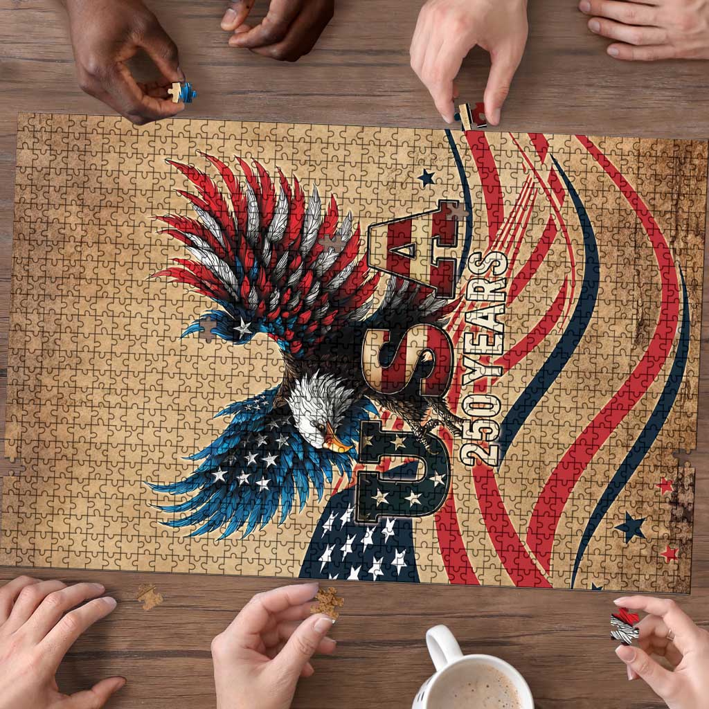 America 250th Anniversary Puzzle Eagle Us Flag July 4Th - Wonder Print Shop