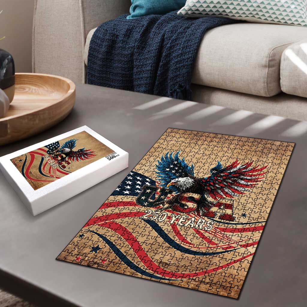 America 250th Anniversary Puzzle Eagle Us Flag July 4Th - Wonder Print Shop
