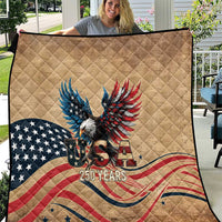 America 250th Anniversary Quilt Eagle Us Flag July 4Th - Wonder Print Shop
