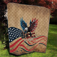 America 250th Anniversary Quilt Eagle Us Flag July 4Th - Wonder Print Shop
