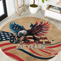 America 250th Anniversary Round Carpet Eagle Us Flag July 4Th - Wonder Print Shop