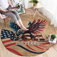 America 250th Anniversary Round Carpet Eagle Us Flag July 4Th - Wonder Print Shop