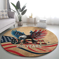America 250th Anniversary Round Carpet Eagle Us Flag July 4Th - Wonder Print Shop