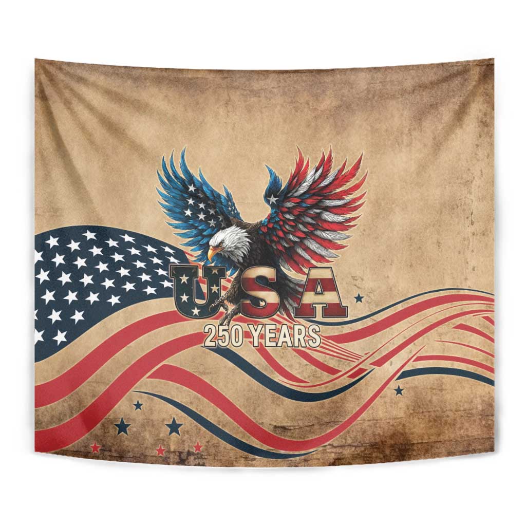 America 250th Anniversary Tapestry Eagle Us Flag July 4Th - Wonder Print Shop