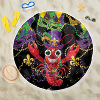 Mardi Gras Crawfish Beach Blanket On Tuesdays We Wear Beads - Wonder Print Shop