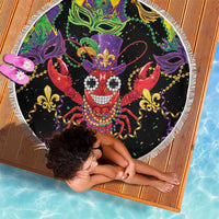 Mardi Gras Crawfish Beach Blanket On Tuesdays We Wear Beads - Wonder Print Shop
