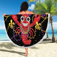 Mardi Gras Crawfish Beach Blanket On Tuesdays We Wear Beads - Wonder Print Shop