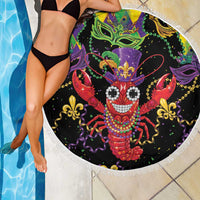 Mardi Gras Crawfish Beach Blanket On Tuesdays We Wear Beads - Wonder Print Shop