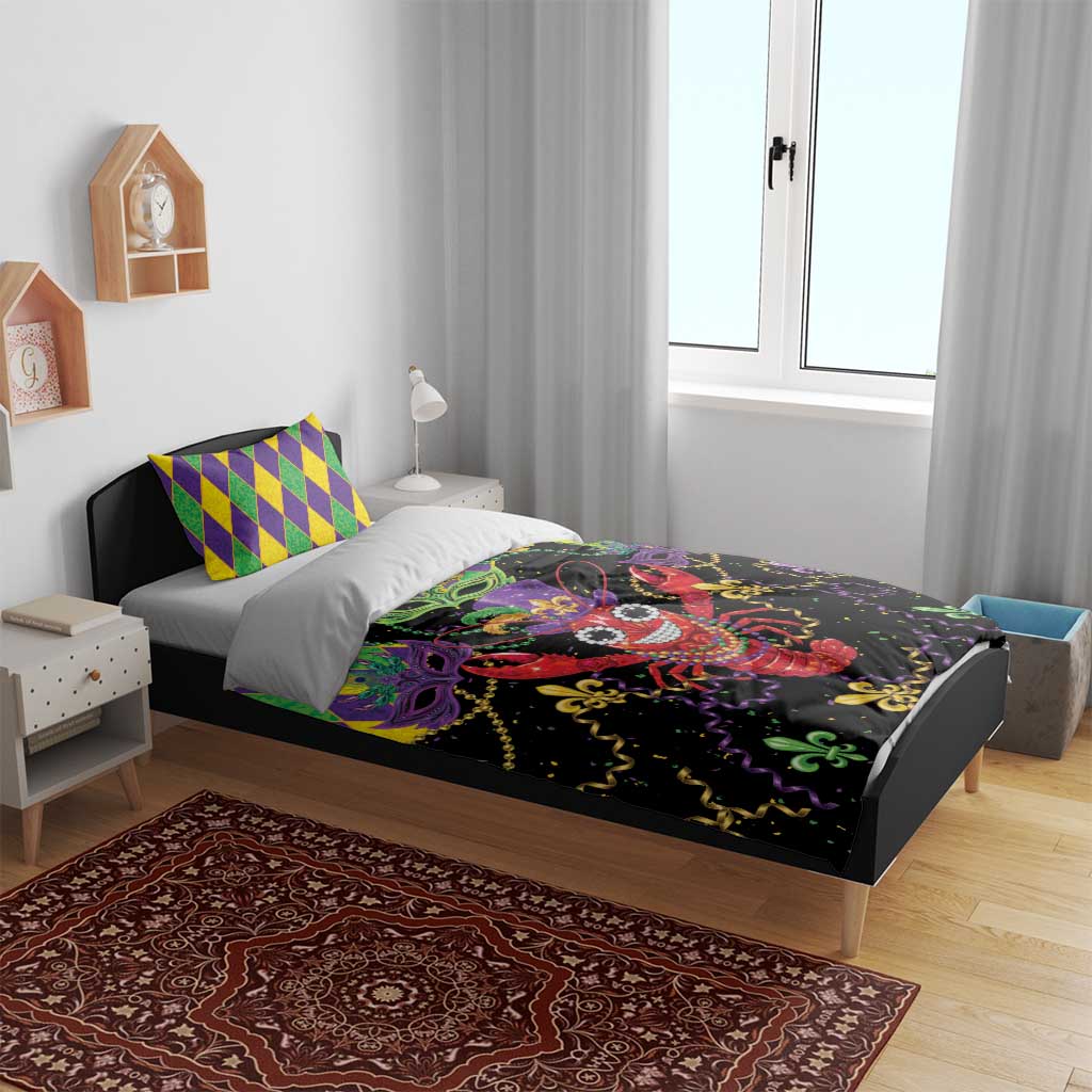 Mardi Gras Crawfish Bedding Set On Tuesdays We Wear Beads - Wonder Print Shop