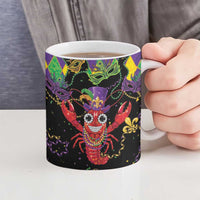 Mardi Gras Crawfish Ceramic Mug On Tuesdays We Wear Beads - Wonder Print Shop