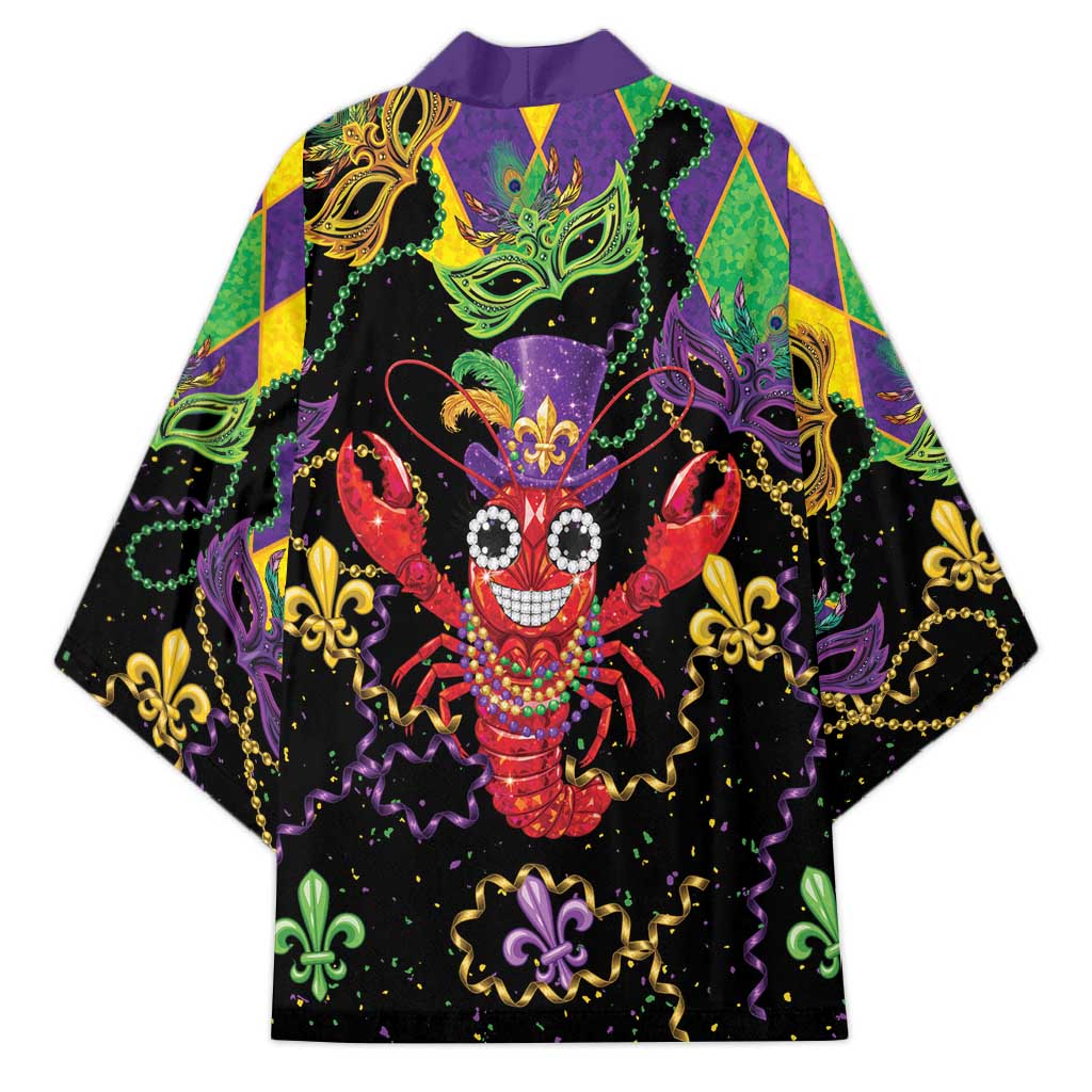 Mardi Gras Crawfish Kimono On Tuesdays We Wear Beads - Wonder Print Shop