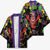 Mardi Gras Crawfish Kimono On Tuesdays We Wear Beads - Wonder Print Shop