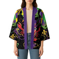 Mardi Gras Crawfish Kimono On Tuesdays We Wear Beads - Wonder Print Shop