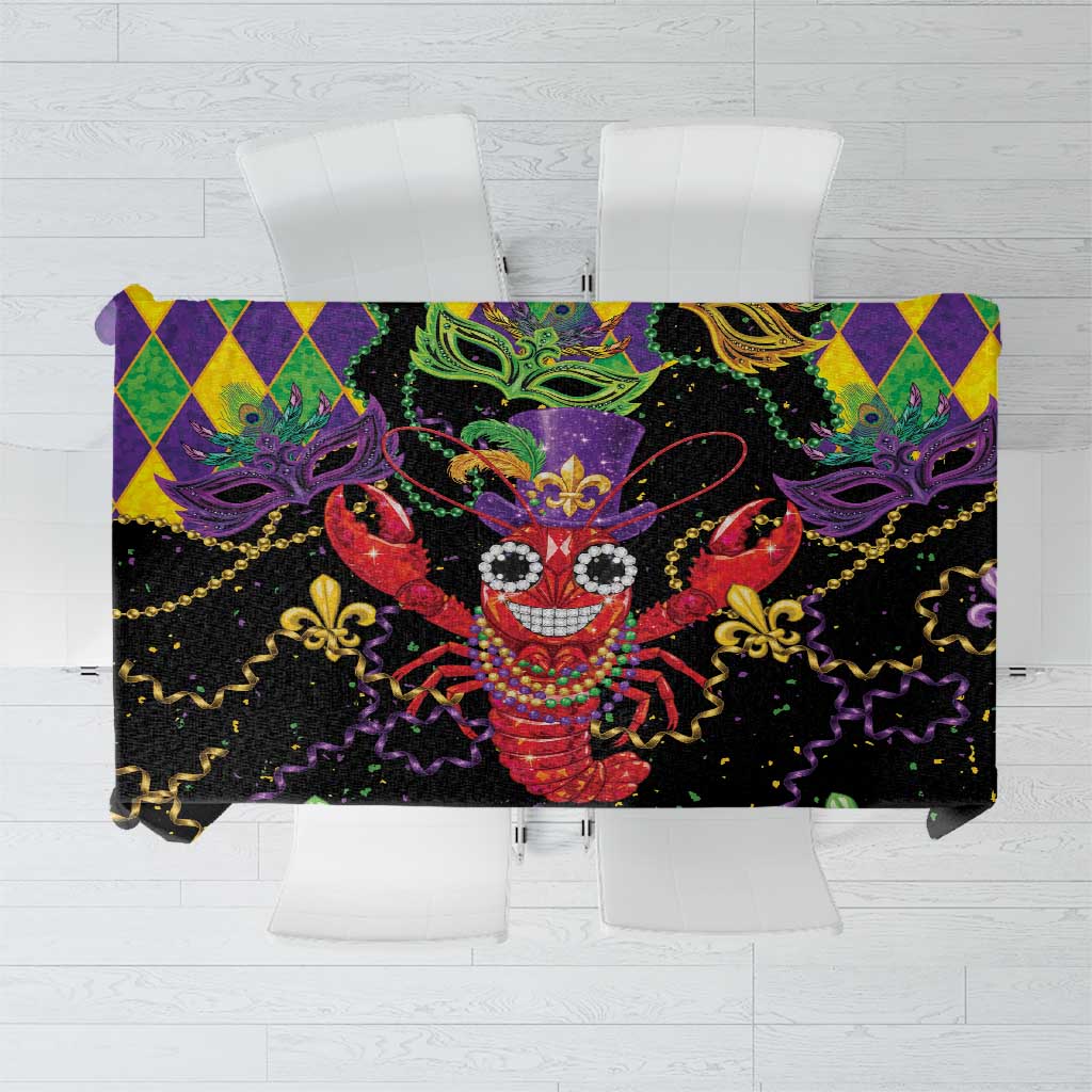 Mardi Gras Crawfish Tablecloth On Tuesdays We Wear Beads - Wonder Print Shop